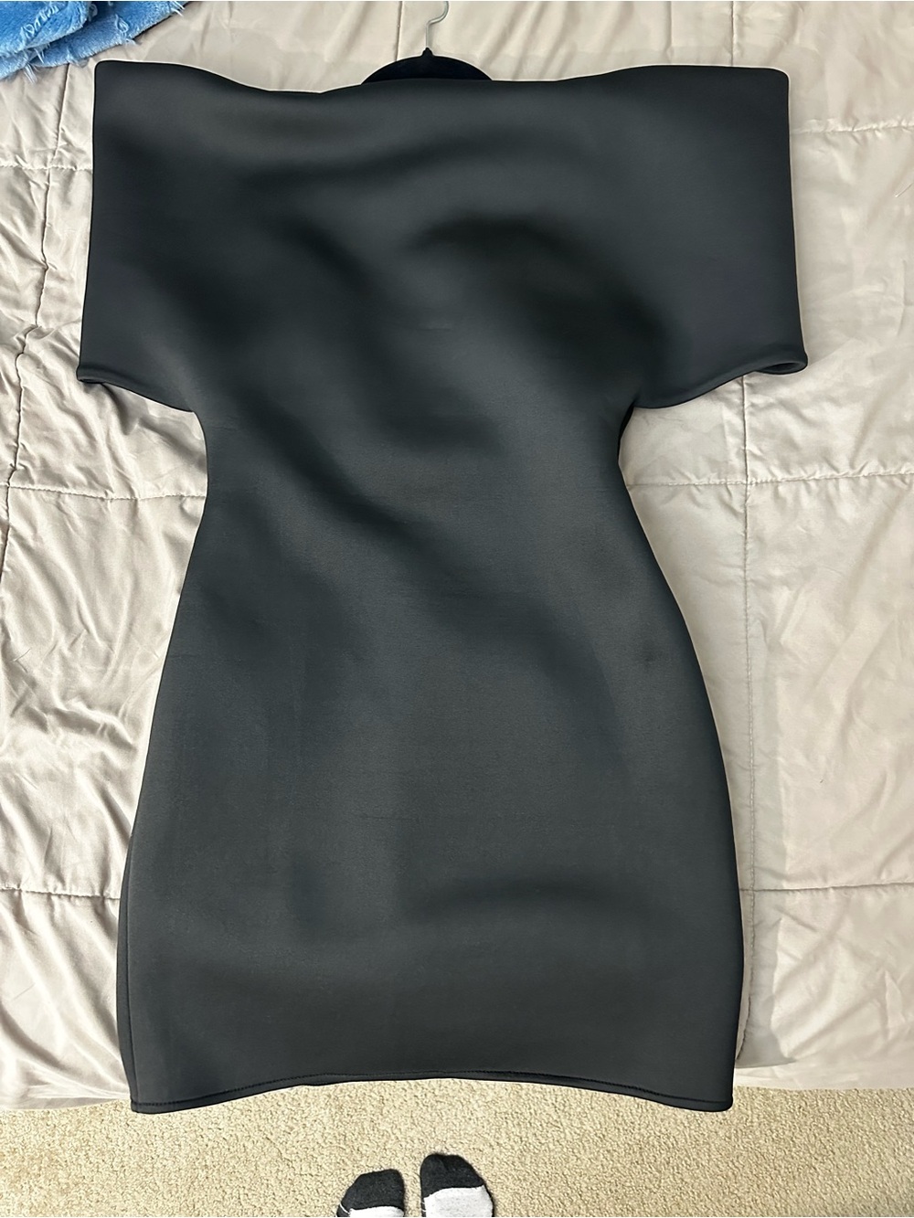 ASOS Black Cape Sleeve Mini Dress - Picture 5 of 8